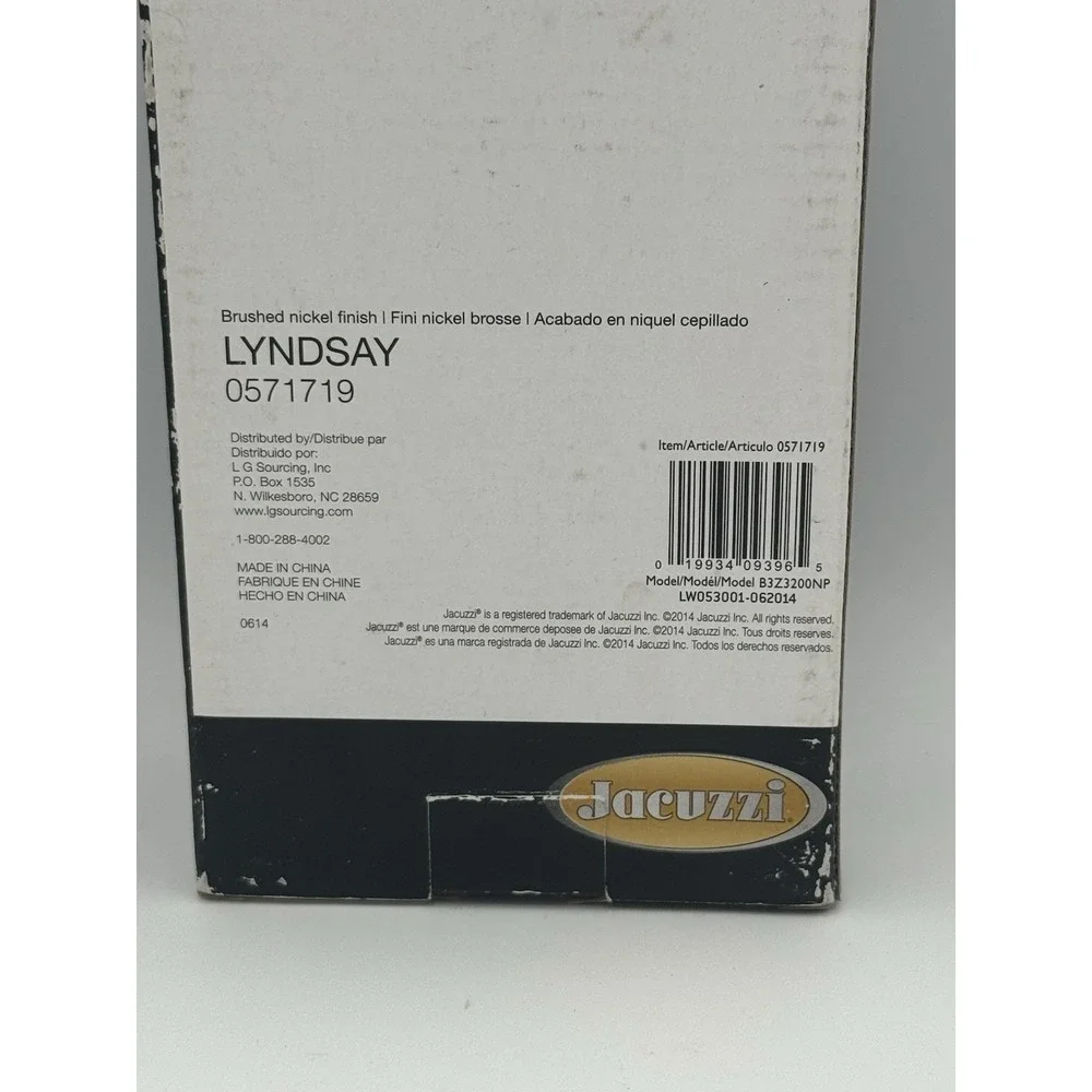 Jacuzzi Lyndsay Toilet Paper Holder Brushed Nickel‎ Finish 0571719 *NEW*